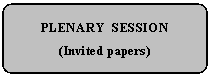 Flowchart: Alternate Process: PLENARY  SESSION  (Invited papers)  